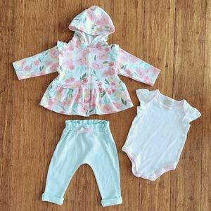 3-Pc Floral Set | First Impressions | Sz 6-9 Months